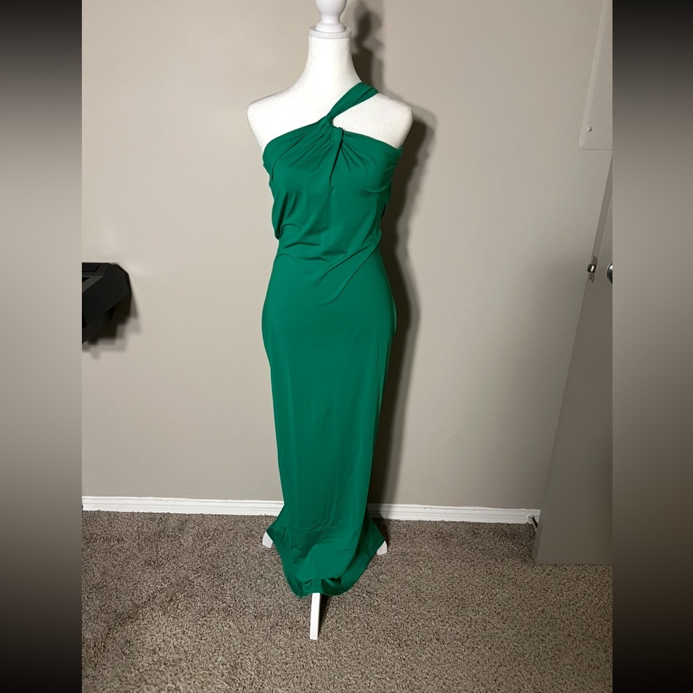 Mew Mews Green One-Shoulder Dress